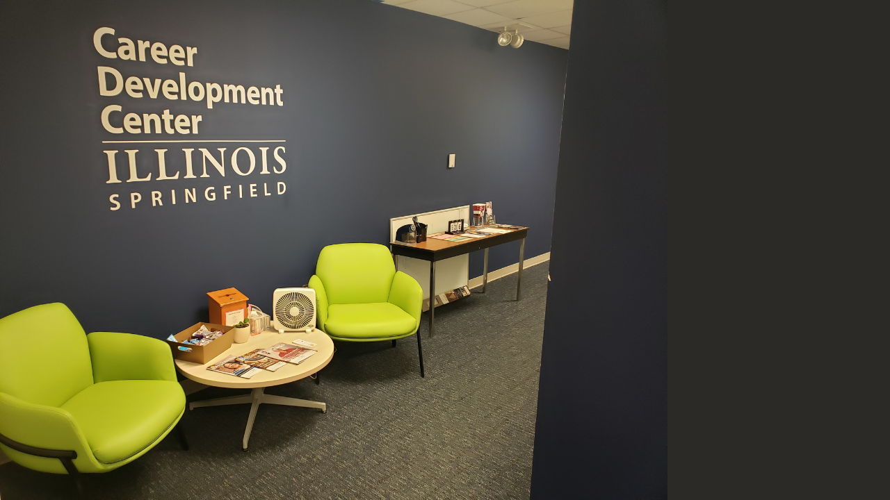 the waiting room of the Career Development Center