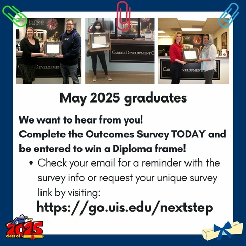 Alt text when using the image:
Image of 3 previous winner holding diploma frames with text that states what is under the May 2025 Graduates heading
