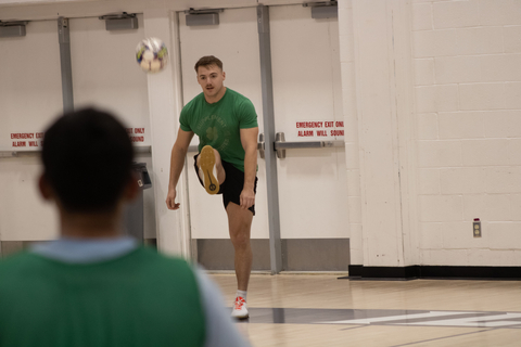 students playing futsal