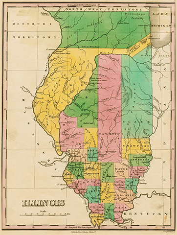 Map of Illinois made in 1824