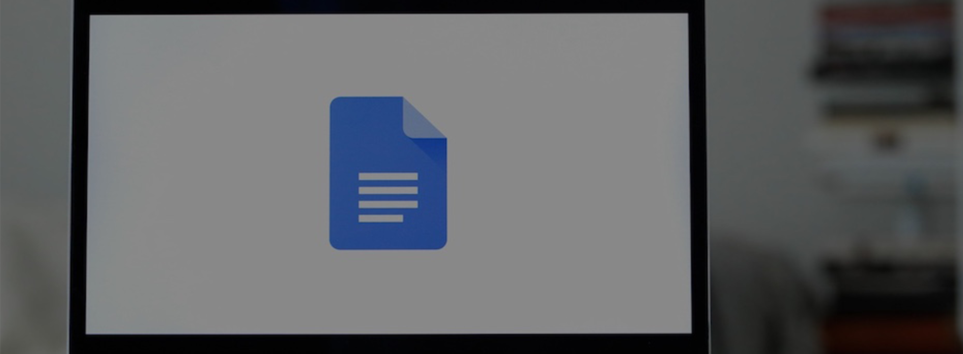 Google Docs icon on a laptop screen