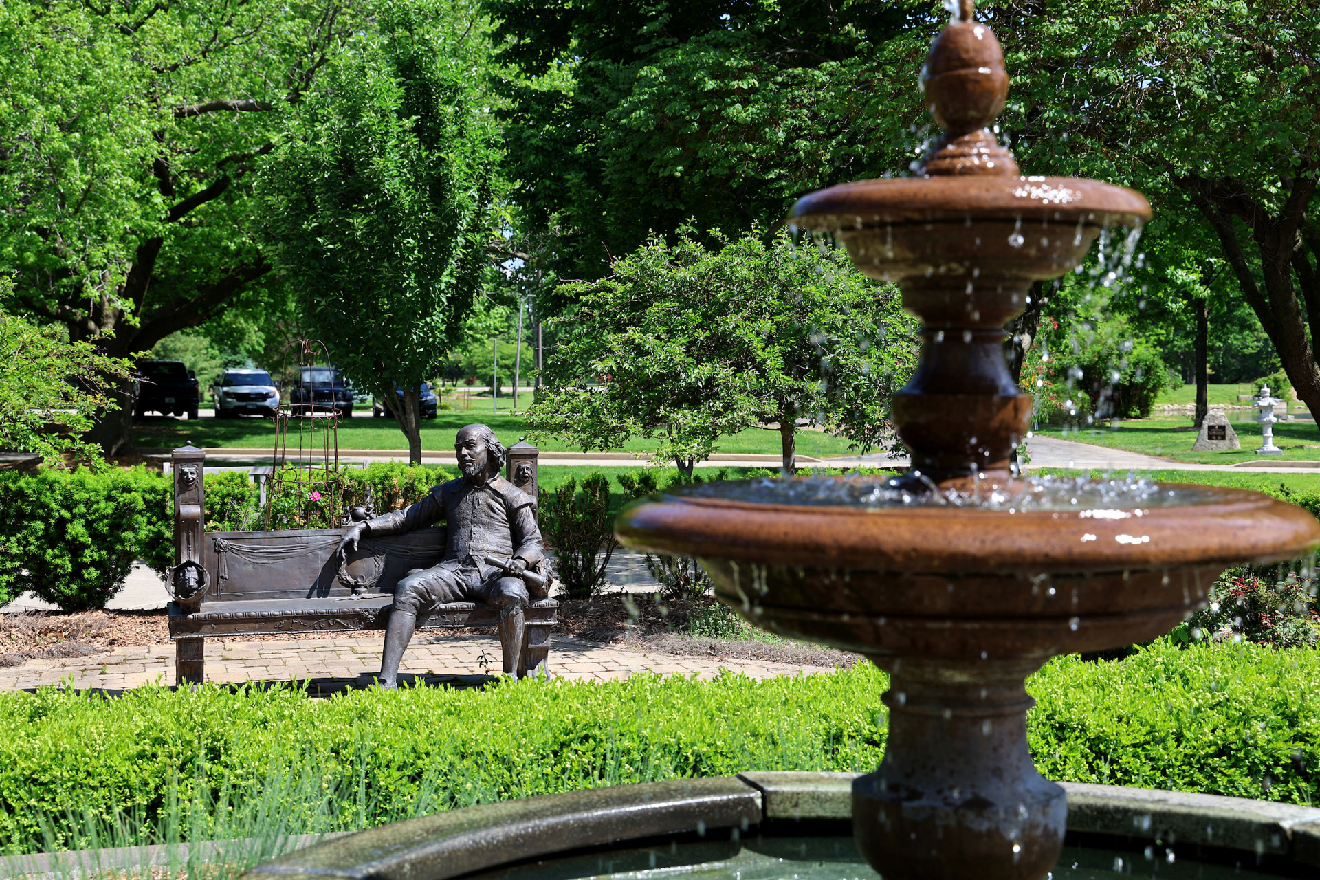 the Shakespeare Garden on campus