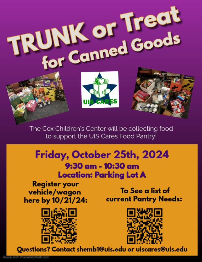 Trunk or Treat for Canned Goods event flyer