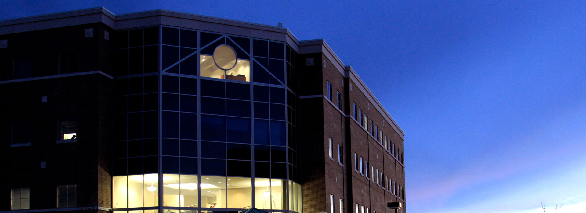 outside of the UHB at night