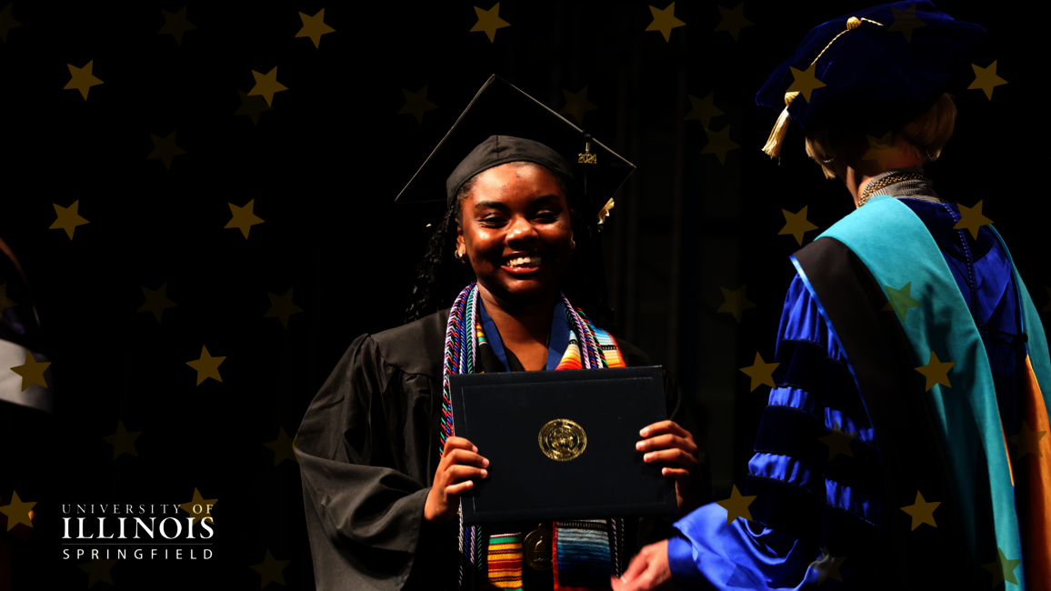 A student at commencement.