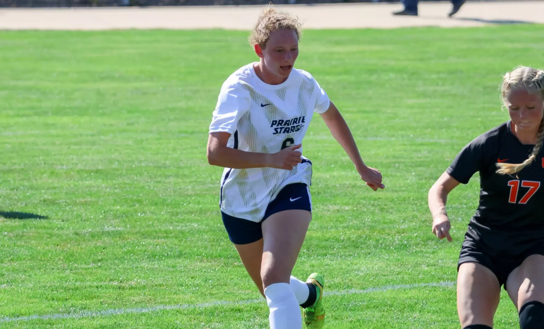 Anna Schurz playing soccer