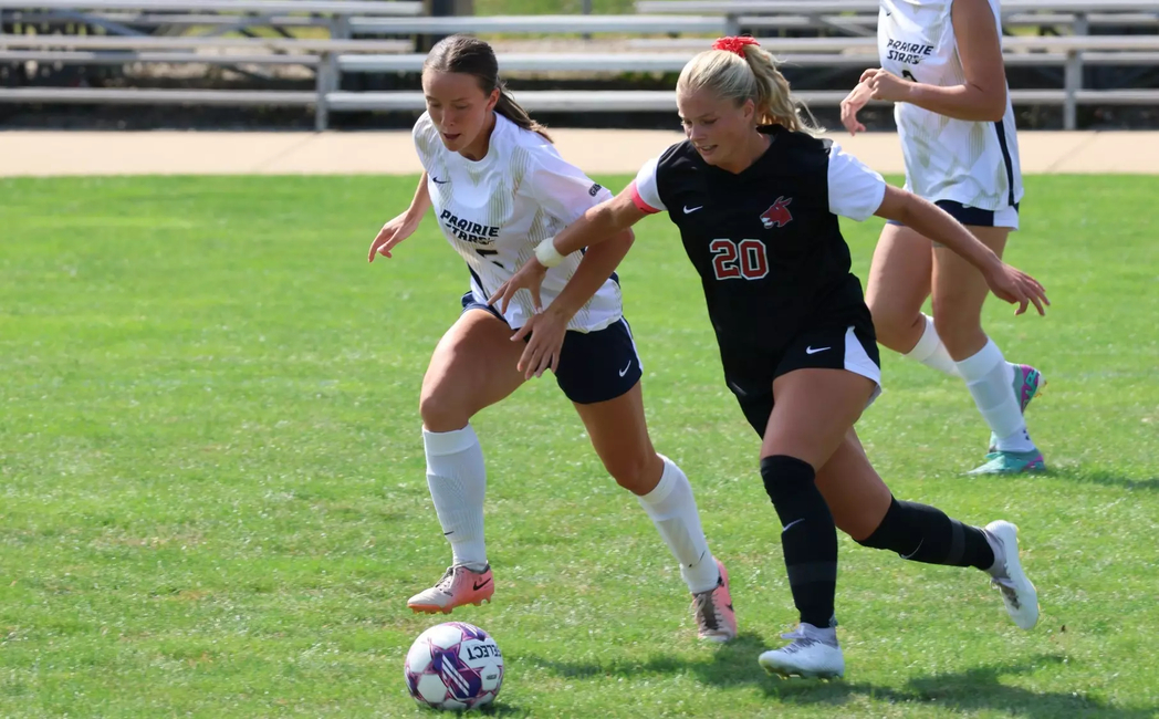 Abbie Gleason playing soccer