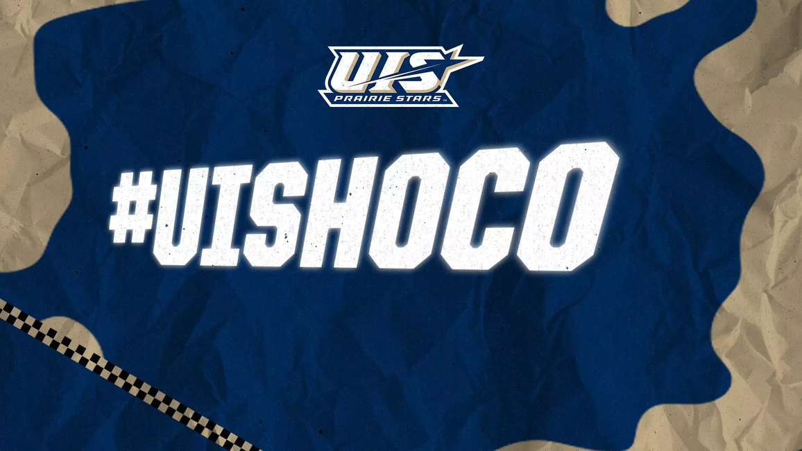 #UISHOCO on a blue and gold background