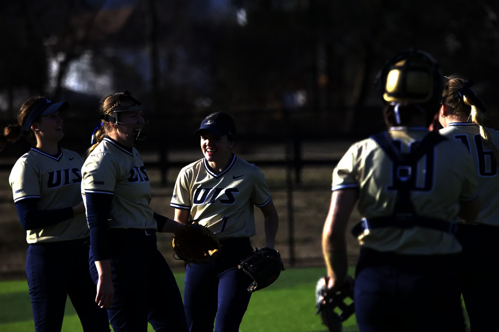 Softball team celebration