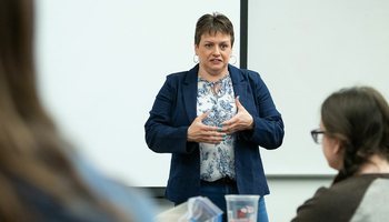 professor in front of class