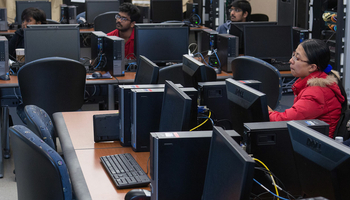 students in computer lab