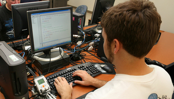 students at computer