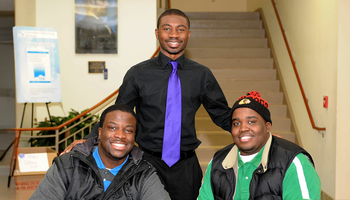 students at table