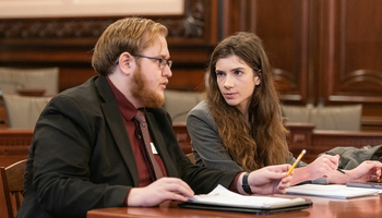 students in moot court