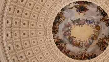 inside the dome of the Illinois Capitol Building