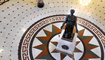 statue on the main floor of the Illinois Capitol Building