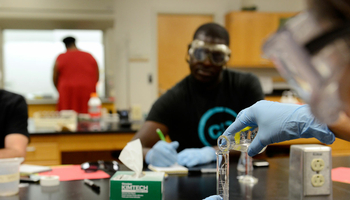 students in lab