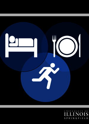 Three logos representing sleep, nutrition, and activity.