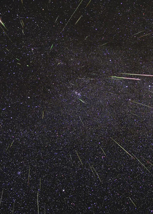 A photo of the Perseid meteor shower