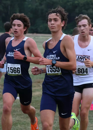 Charlie Borlin & Charlie Serrahn running cross country