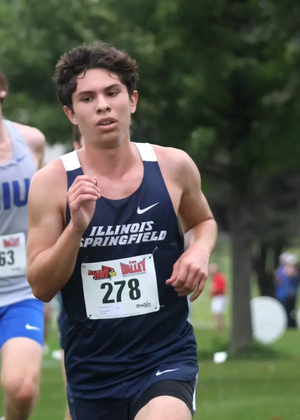 UIS Cross Country Runner in a race