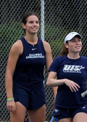 UIS women's tennis players take the court