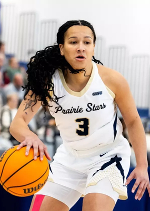 Kayla Rice playing basketball