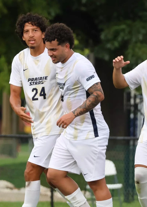 Leo Sanches celebrates a goal