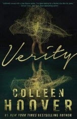 stylized book cover featuring the title, verity, and some abstract art.