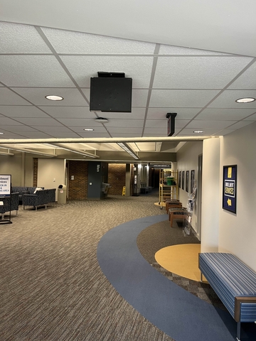 The Illinois Central College administration and lounge floor