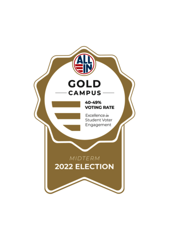 All In Gold Campus Award for the 2022 Midterm Election