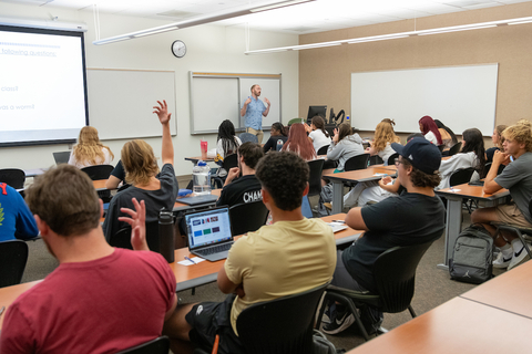 students sitting in class