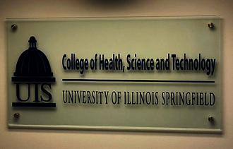 Signage updates for the College of Health, Science and Technology