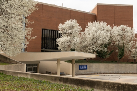 trees bloomed outside PAC