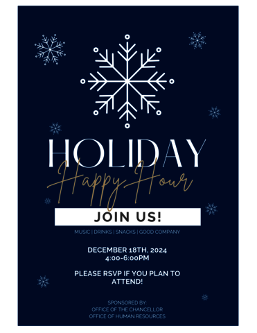 Holiday Happy Hour Invite Flyer