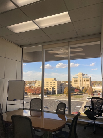 conference room with st John hospital in the background
