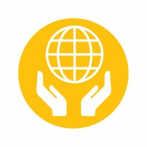 icon of hands holding up a globe