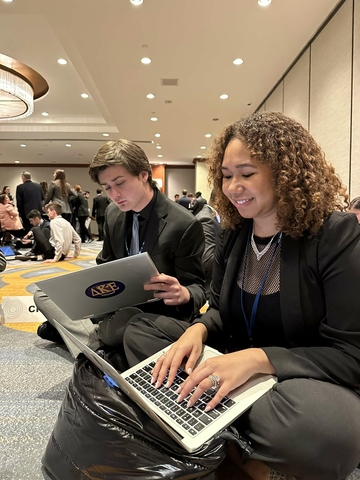 UIS Students Matthew Edwards (left) and Symone Calliste-David (right)