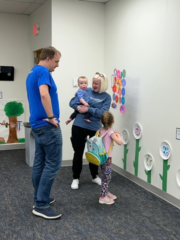 a family enjoys the art fair