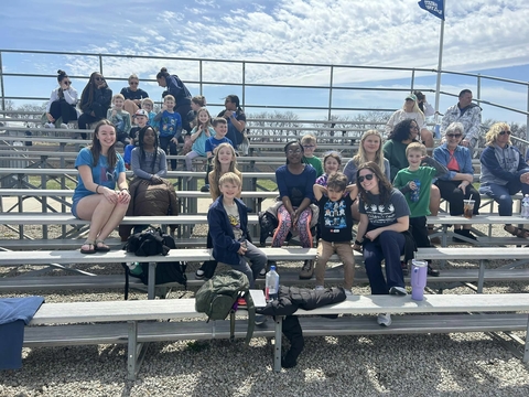 children attending UIS baseball game