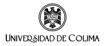 Logo of University of Colima, black eagle with a shield 