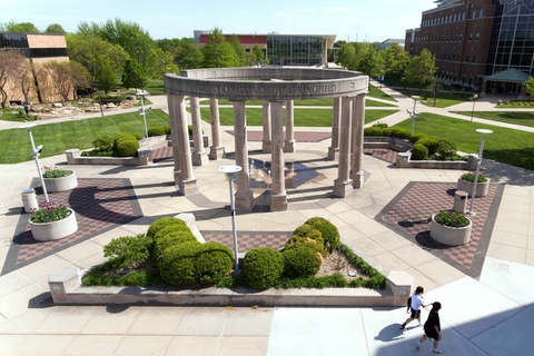 bird's eye view of the colonnade