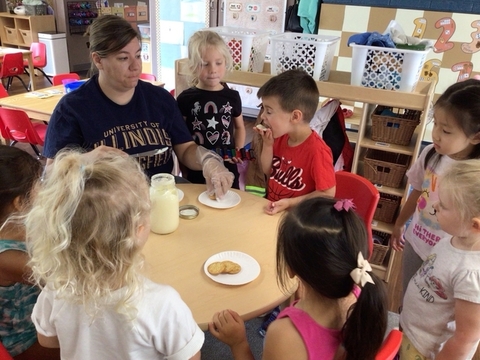 children tasting homemade butter