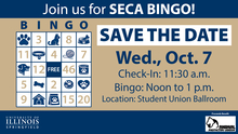 Bingo event poster with date and location details.