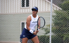 Alisha Deogaonkar playing tennis
