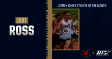 Cort Ross. Jimmy John's Athlete of the month. UIS Athletics logo. Jimmy John's logo