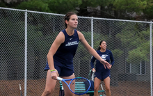 Ema Norma Bordean playing doubles tennis