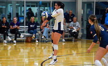 Eirini Glynou playing volleyball