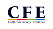 CFE logo with colorful underline.