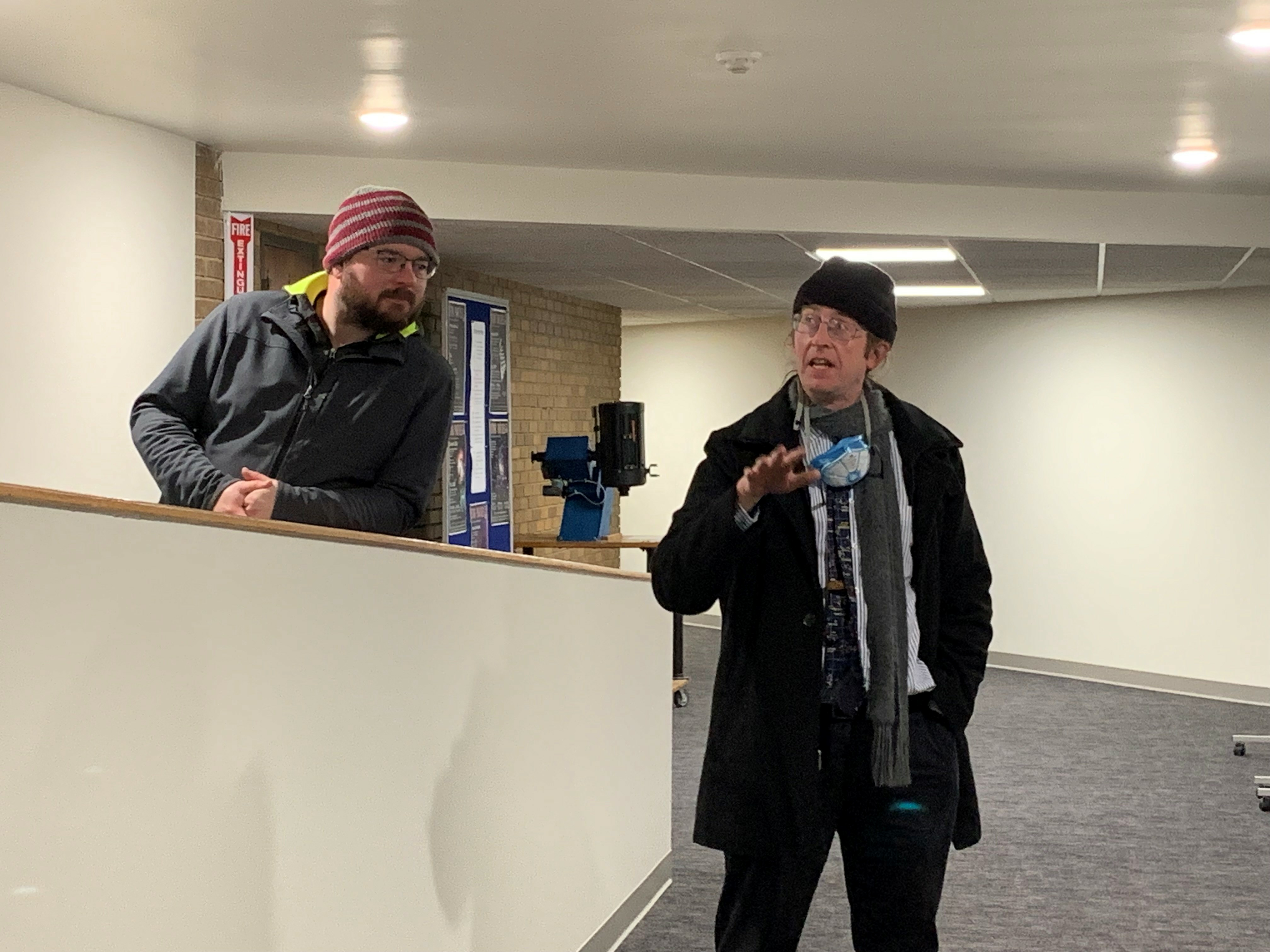 Dr. John Martin gives a tour of the UIS Observatory.